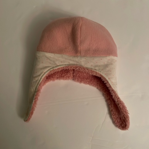 Carter’s Set of Fuzzy Sherpa Hat and Mittens, 12-24 M, pink. 3D ears on hat - Picture 10 of 17